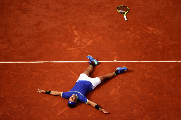 Rafael Nadal celebrates his French Open victory earlier this summer. Photo: Julian Finney/Getty Images