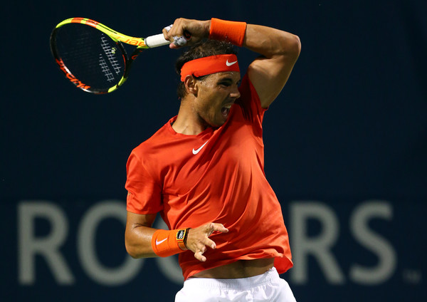 Rafael Nadal started to find his range on his formidable forehand as the first set wore on. Photo: Getty Images