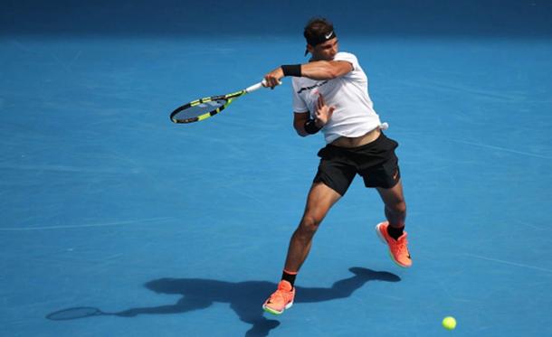 Nadal served impressively to see-off Florian Mayer (Photo: Getty Images/Mark Kolbe)