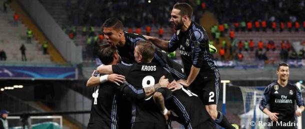 La gioia del Real Madrid dopo la vittoria al San Paolo di Napoli | Foto: realmadrid.com