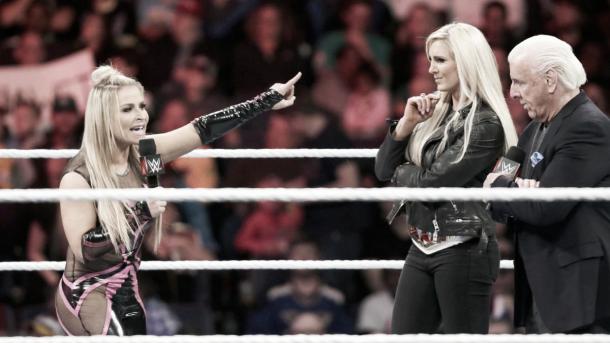 Nattie will be hoping to get her hands on the champ. Photo- WWE.com