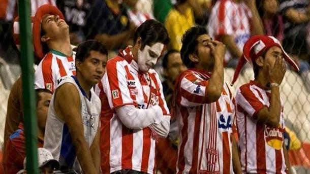 La afición de Aguascalientes lamentaba el primer descenso del club / Fuente: Twitter