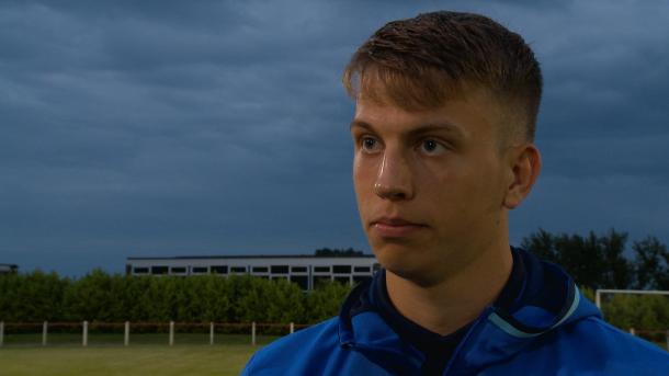 Above: Andrew Nelson after Sunderland U21's 1-1 draw with Seaham | Photo: safc.com