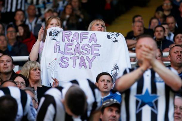 Newcastle fans were determined to convince Rafa to stay. (Photo: Action Images via Reuters / Lee Smith)