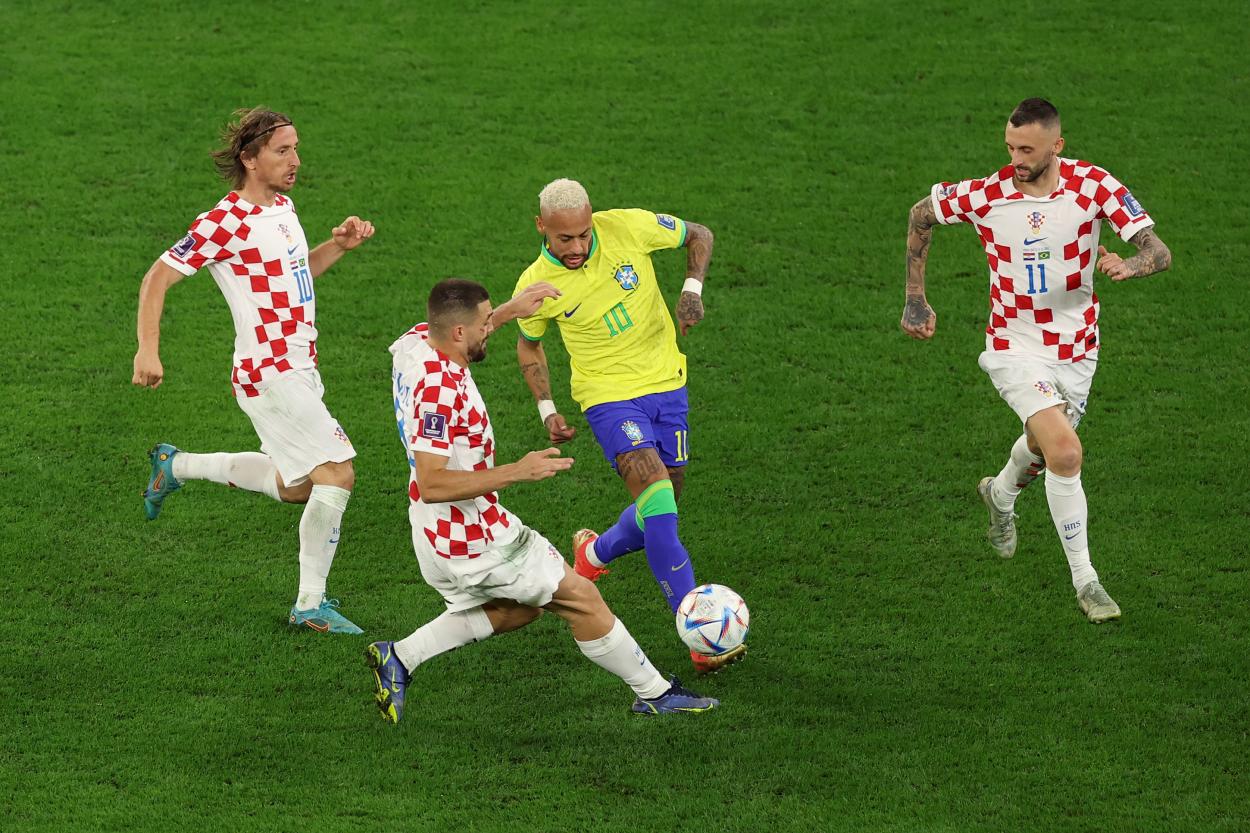 Modrić, Kovačić y Brozović, la santísima trinidad croata / Foto: @fifaworldcup_es