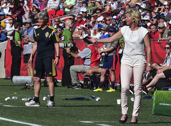 Sundhage and Neid will square of in the final on Friday and it will very much be defence - attack (credit: Nicholas Kamm/Getty)