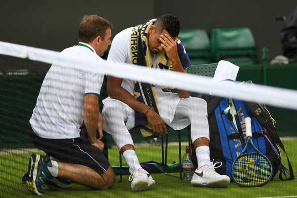 A familiar sight for Kyrgios viewers this year (Photo: Shaun Botteril/Getty Images Europe)