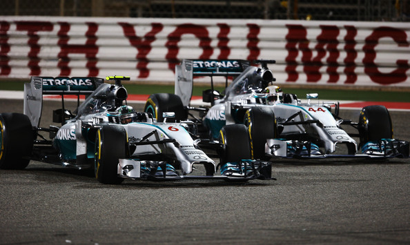 Rosberg vs Hamilton,Bahréin 2014 / Fuente: Zimbio
