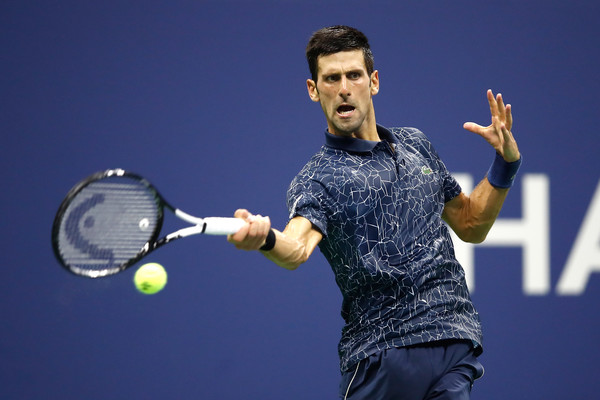 It was an impressive display from Djokovic amid the slight wobble in the third set | Photo: Julian Finney/Getty Images North America