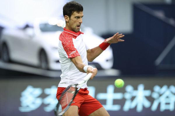 Terrific returning from Djokovic saw him break serve on four occasions | Photo: Lintao Zhang/Getty Images AsiaPac