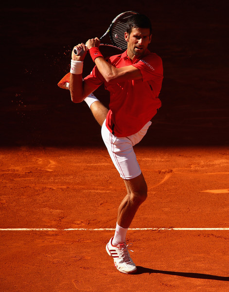 Novak Djokovic in Mutua Madrid Open action. Photo: Clive Brunskill/Getty Images