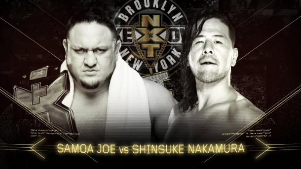 Can Samoa Joe conqeor the undefeated Shinsuke Nakamura? (image: youtube.com)
