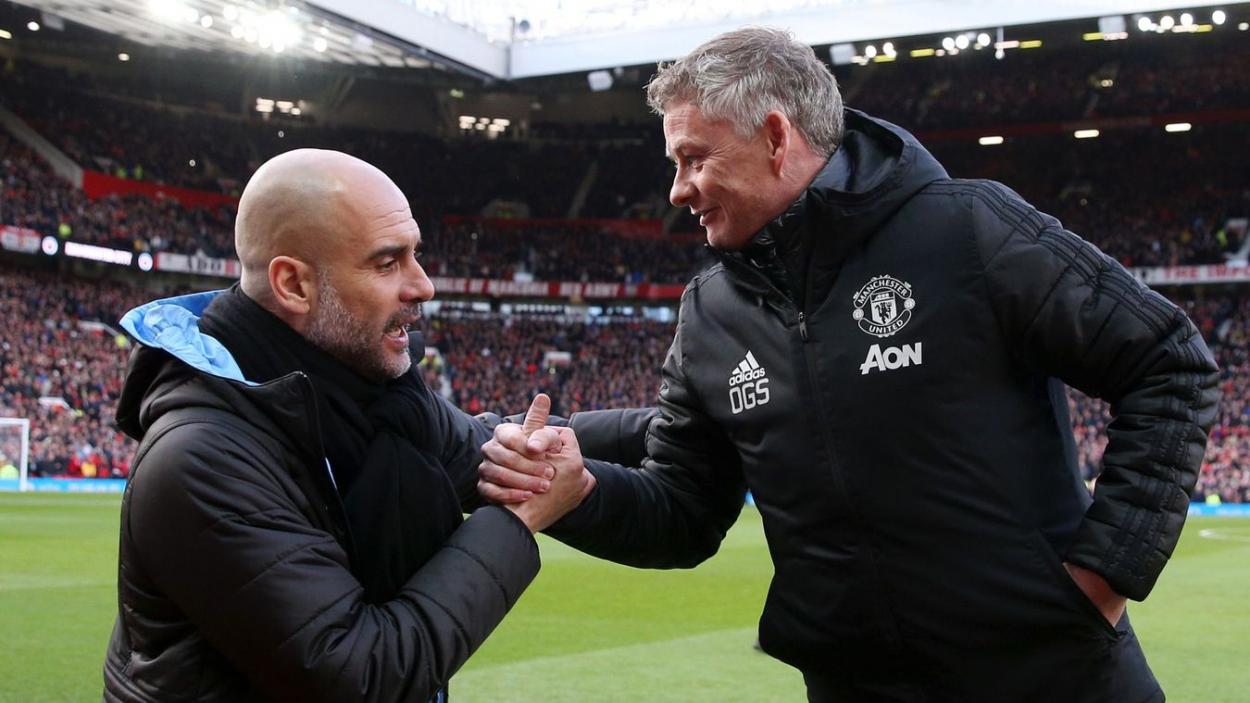 Ole Gunnar Solskjær y Pep Guardiola. FOTO: Premier League
