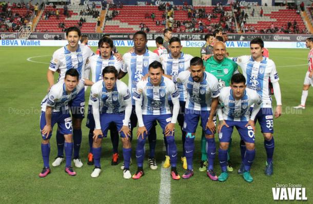 Once de Pachuca ante Necaxa