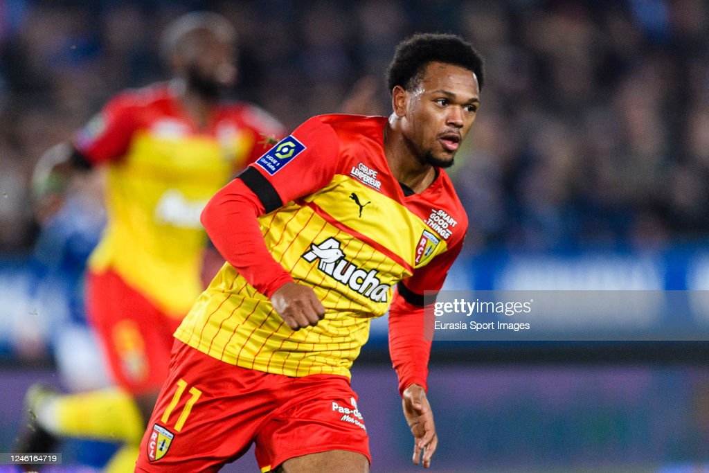Openda in action for RC Lens. (Photo by Marcio Machado/Eurasia Sport Images/Getty Images)