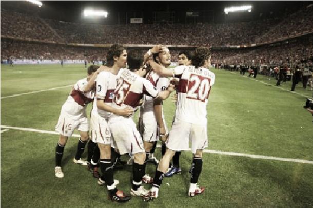 Gracias al gol de Puerta ante el Schalke, el Sevilla entró jugó por primera vez una final europea. Foto: Getty Images