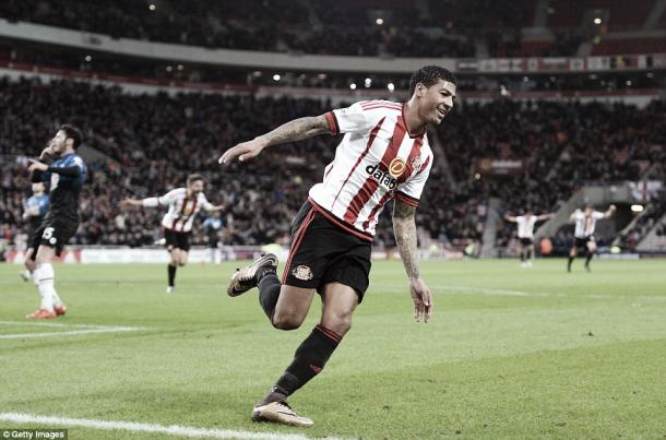 Above: Patrick Van Aanholt celebrating his goal in Sunderland's 1-1 draw with AFC Bournemouth | Photo: Getty Images 