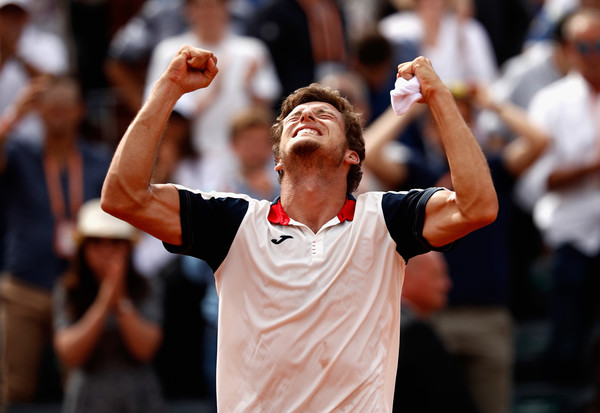 Pablo Carreno Busta was in disbelief after reaching the quarterfinals of the French Open | Photo: Adam Pretty/Getty Images Europe