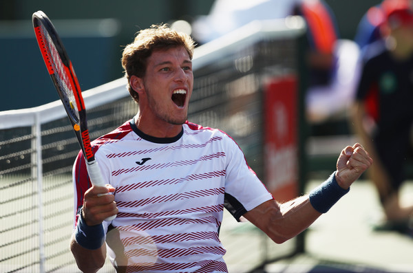 Pablo Carreno Busta celebrates reaching his maiden ATP Masters semifinal | Photo: Clive Brunskill/Getty Images North America