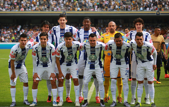 Pachuca players before their game against Pumas / Hector Vivas - LatinContent/Getty Images