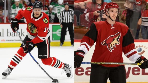 Richard Panik and Laurent Dauphin headed to the desert. (Photo: nhl.com)