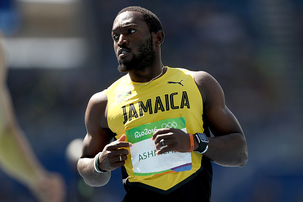 Nickel Ashmeade after his heat of the Men's 100 metres (Getty/Paul Gilham)