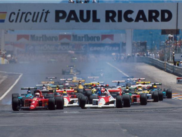 Salida del Gran Premio de Francia de 1990. Fuente: F1