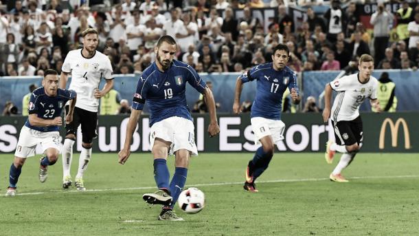 Bonucci empató de penalti el partido contra Alemania | Foto: UEFA