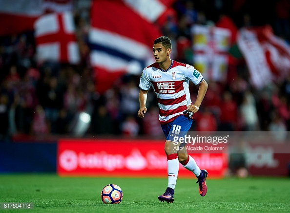 Pereira in action for Granada against Sporting Gijon in a 0-0 draw on Saturday | Photo via Getty Images