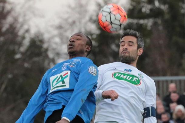 Loic Perrin in action in the Coupe de France.