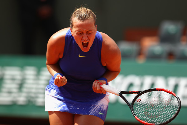 The six-month lay-off did not take away Kvitova's fight on court | Photo: Clive Brunskill/Getty Images Europe