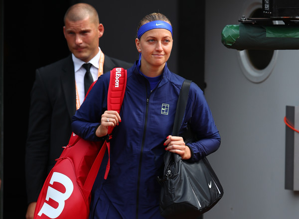 Petra Kvitova walks onto the court for the first match of her comeback at the French Open | Photo: Clive Brunskill/Getty Images Europe