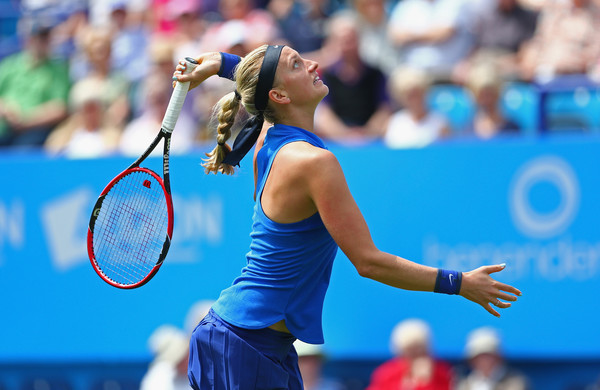 Kvitova in WTA Eastbourne action. Photo: Steve Bardens/Getty Images