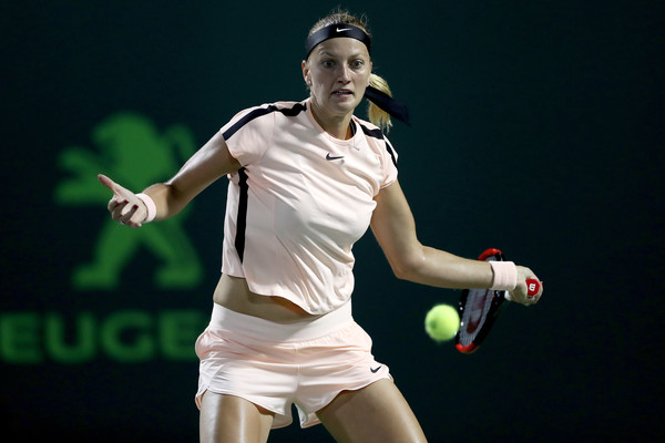 Petra Kvitova in action at the Miami Open | Photo: Matthew Stockman/Getty Images North America