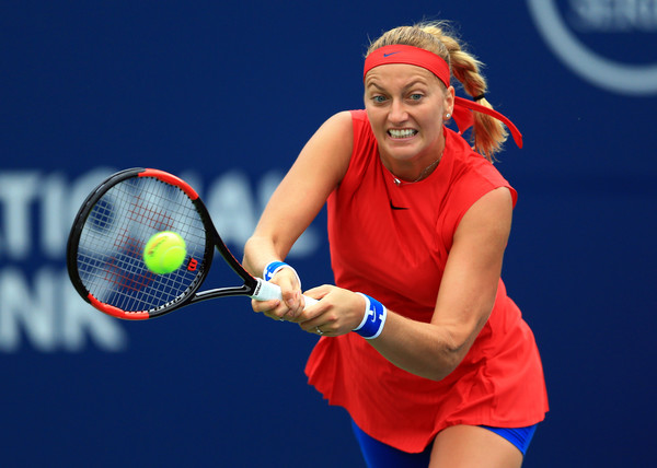 Petra Kvitova in action during her first round match | Photo: Vaughn Ridley/Getty Images North America