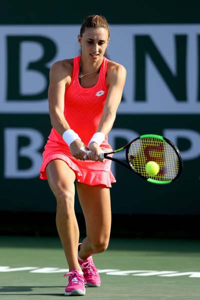 Petra Martic's game was working extremely well today, beating Ostapenko for her first top-10 win of 2018 | Photo: Matthew Stockman/Getty Images North America