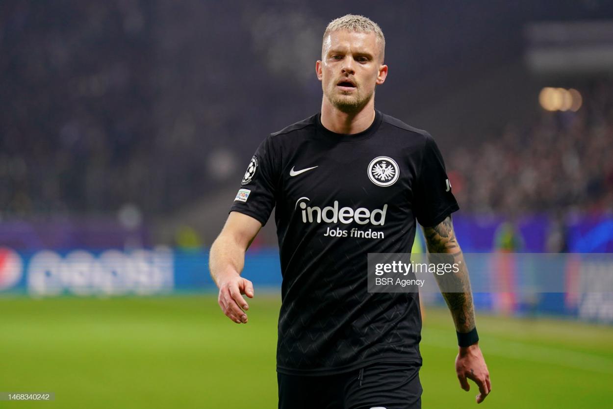 Philipp Max has had a successful loan spell so far with Frankfurt and is key to their attacking threat PHOTO CREDIT: BSR Agency