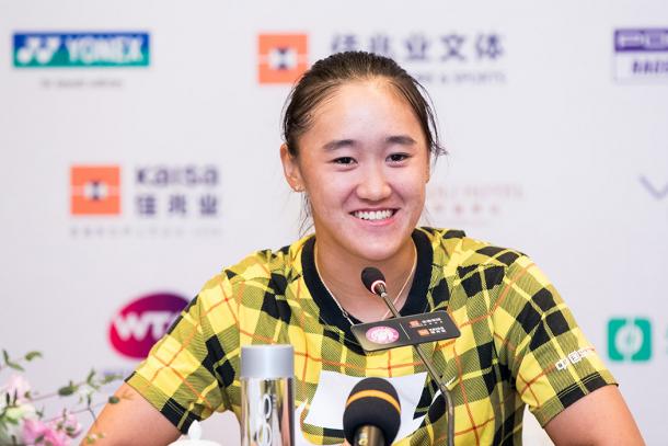 Rising star Wang Xiyu was handed a wildcard into the main draw | Photo: Shenzhen Open