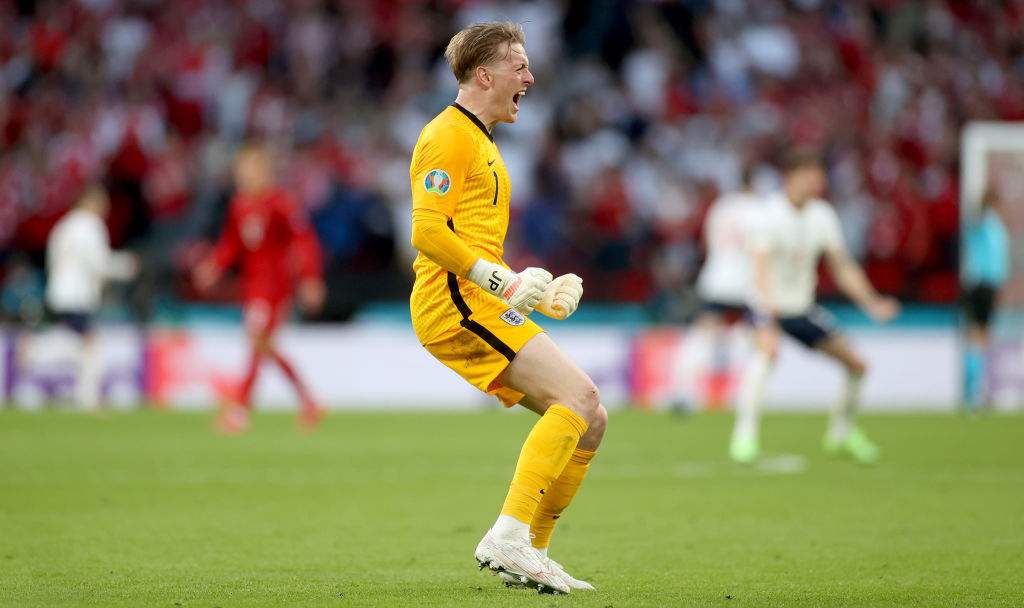 Jordan Pickford celebra uno de los goles | Imagen: England