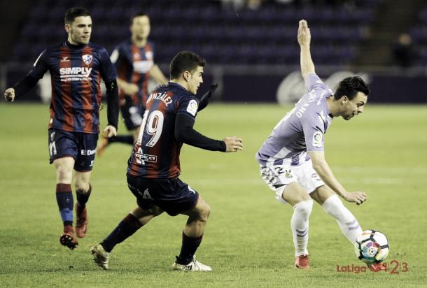 Óscar Plano, autor del gol de la victoria blanquivioleta | LaLiga 1|2|3