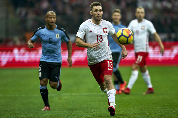 Maciej Rybus durante el amistoso ante Uruguay en Varsovia | Foto: Getty Images Europe