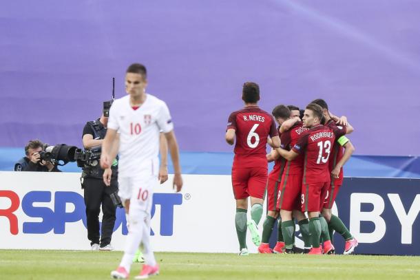 Victoria de Portugal ante Serbia. Foto: Selección Portugal