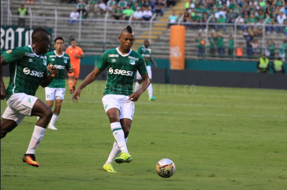 Preciado, viene con un buen momento futbolístico, el jaguar ha marcado en sus últimos partidos con la elástica verdiblanca Foto: DeportivoCali.co