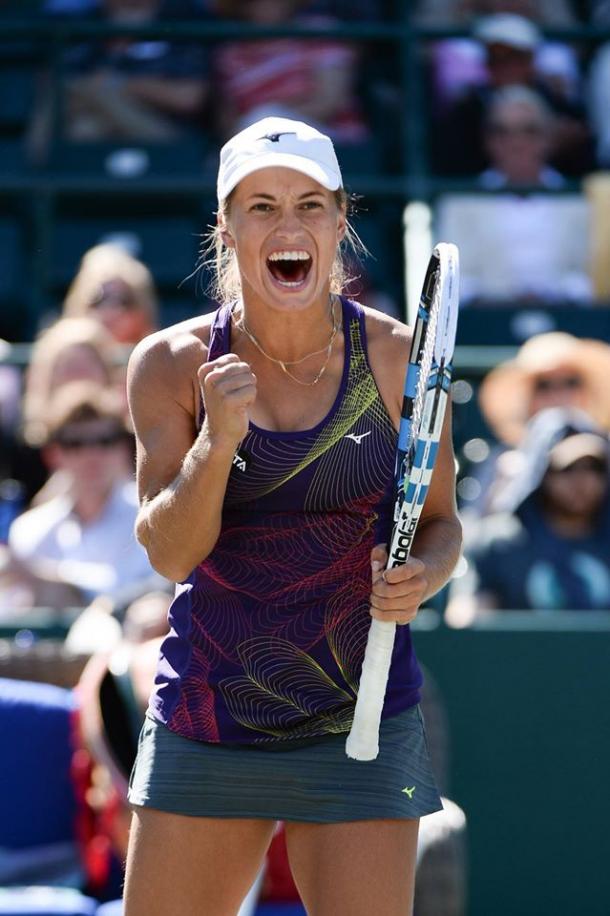 Yulia Putintseva during her win over Williams. Photo: Volvo Car Open