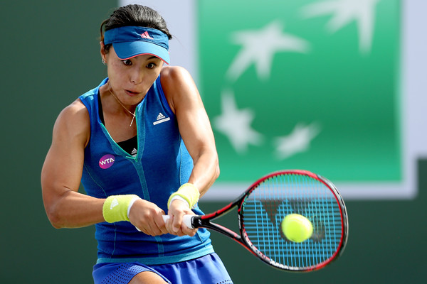 Wang Qiang in action at the BNP Paribas Open | Photo: Matthew Stockman/Getty Images North America