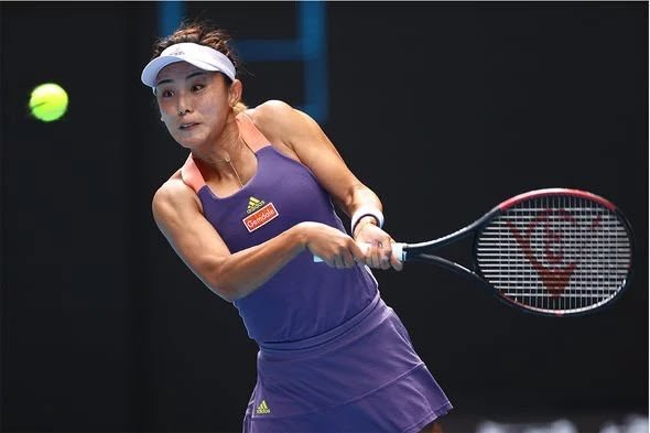 Wang was controlling play from the baseline throughout the match/Photo: Cameron Spencer/Getty Images