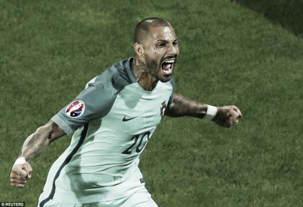 Above: Ricardo Quaresma celebrating his goal in Portugal's 1-0 win over Croatia | Photo: Reuters