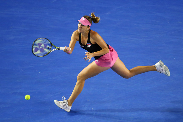 Belinda Bencic in action during her fourth round loss at the Australian Open to Maria Sharapova (Getty/Quinn Rooney)