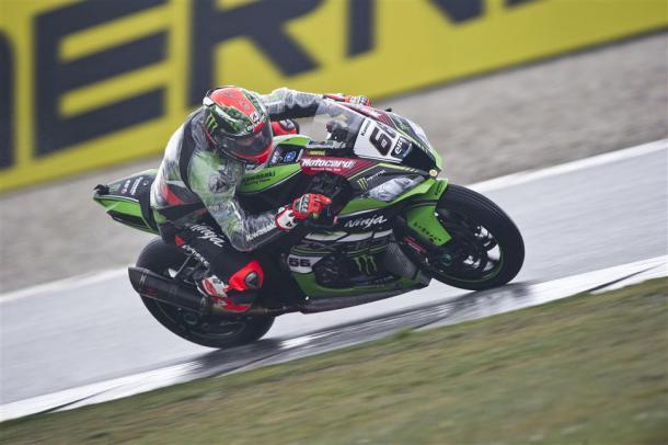 Sykes durante la última carrera disputada, en Assen. Imagen: Kawasaki Racing Team WSBK