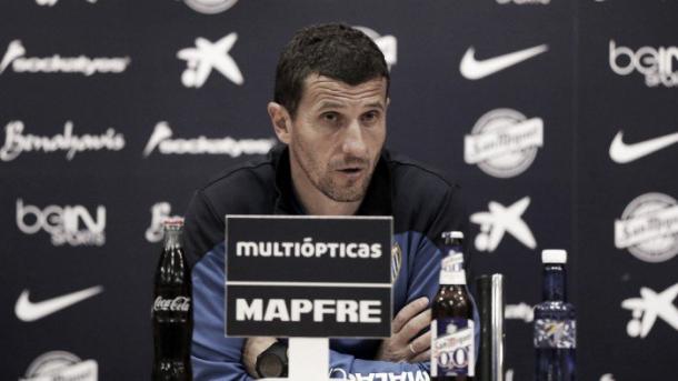 El técnico navarro renovó hasta 2019 su contrato con el Málaga esta misma semana | Foto: Málaga CF